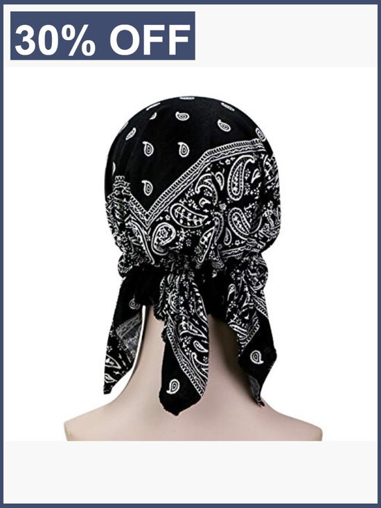 Pre-Tied Chemo Head Scarf 3 Pack Beanie Skull Cover Cap Women Cotton